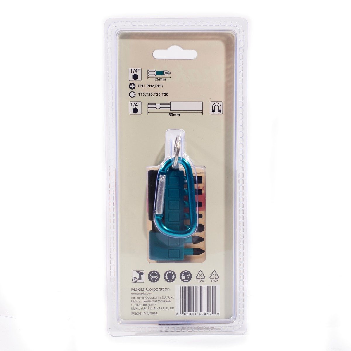 MAKITA ชุดดอกไขควง คละ Impact Black (8 ชิ้น/ชุด) รุ่น E-14227 ก้านหกเหลี่ยมขนาด 1/4 นิ้ว (มากีต้า)