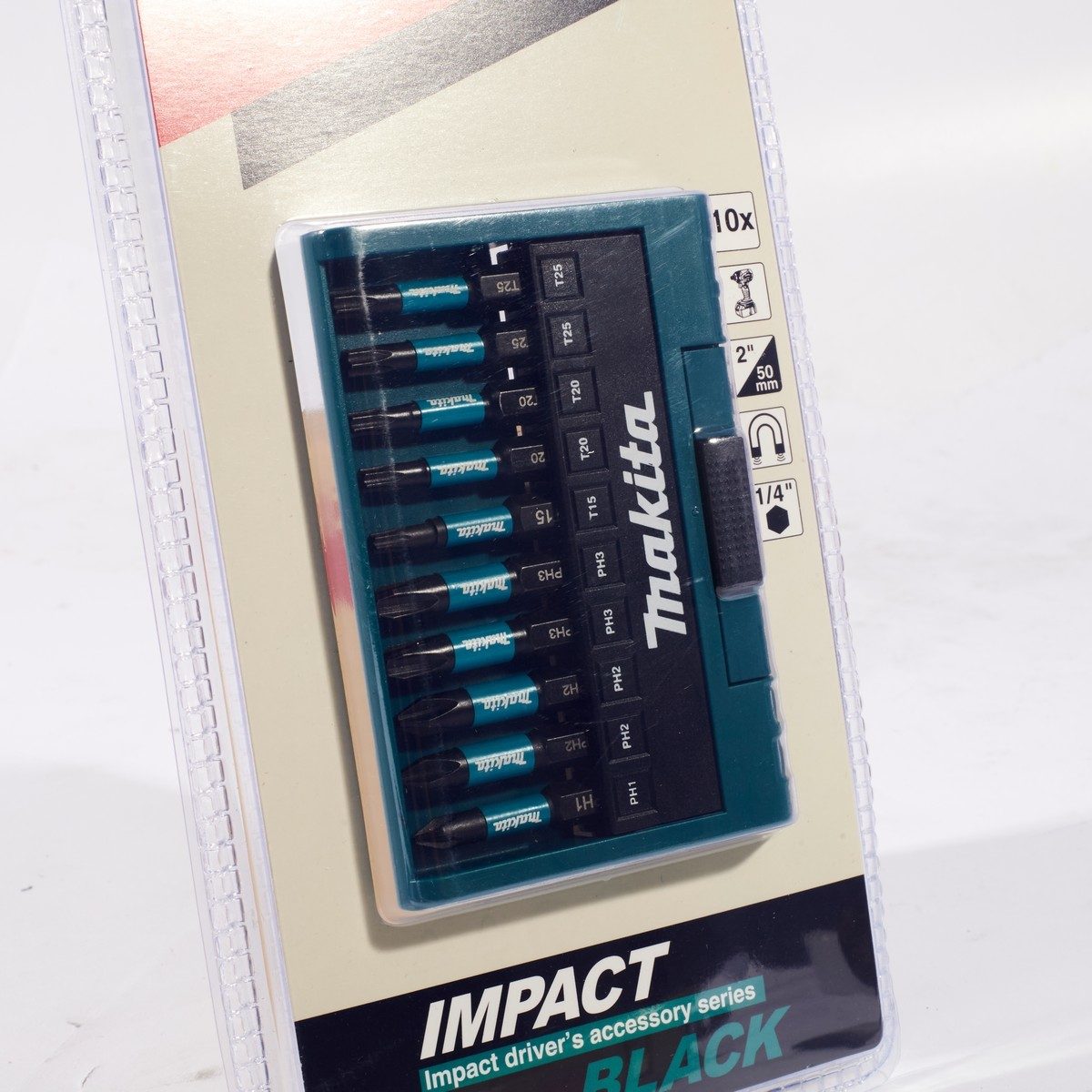 MAKITA ชุดดอกไขควง คละ Impact Black (10 ชิ้น/ชุด) รุ่น E-14233 ก้านหกเหลี่ยมขนาด 1/4 นิ้ว (มากีต้า)