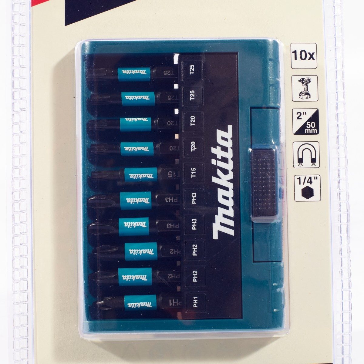 MAKITA ชุดดอกไขควง คละ Impact Black (10 ชิ้น/ชุด) รุ่น E-14233 ก้านหกเหลี่ยมขนาด 1/4 นิ้ว (มากีต้า)