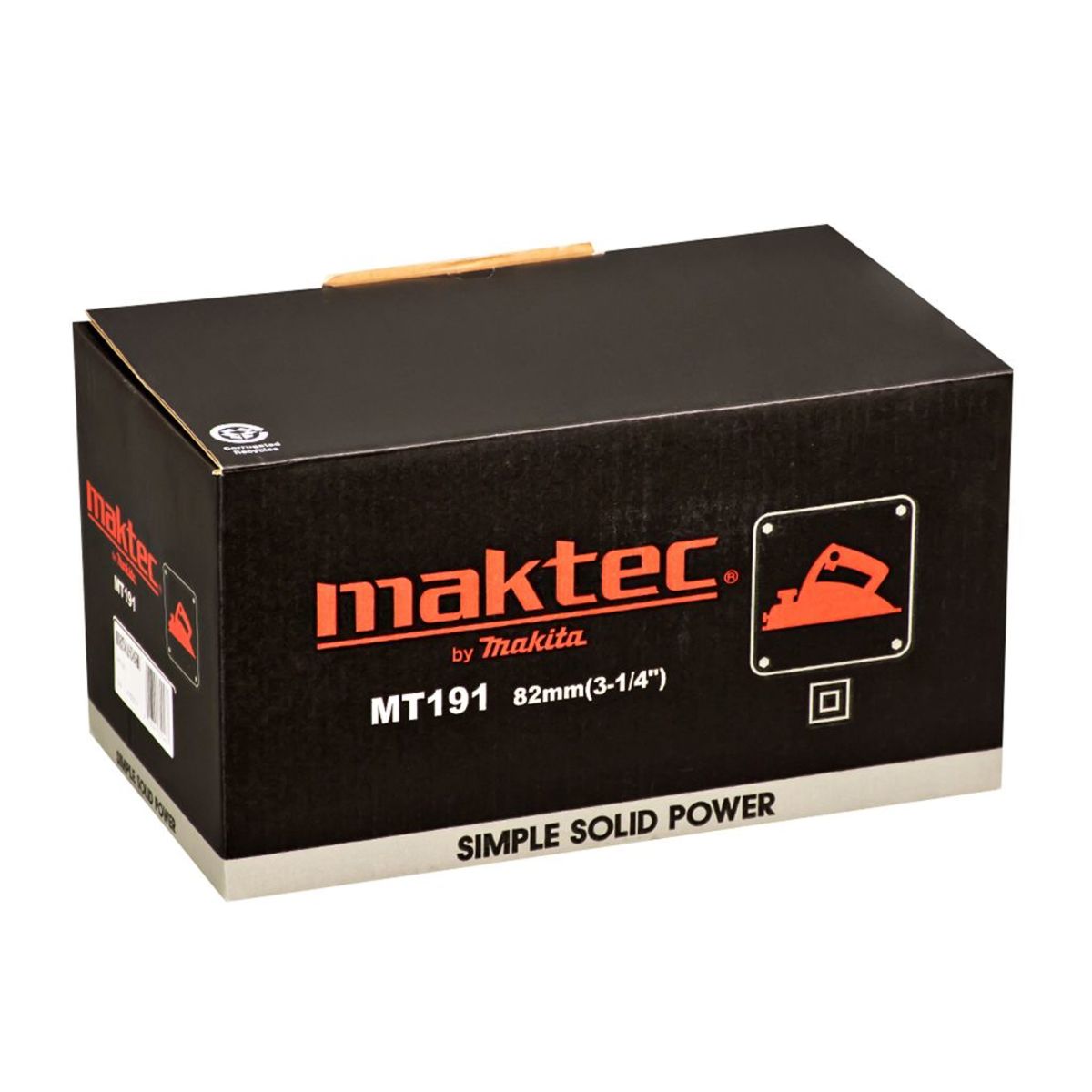 MAKTEC กบไสไม้ไฟฟ้า ขนาด 3-1/4 นิ้ว (82 มม.) กำลังไฟ 580 วัตต์ รุ่น MT-191 กบกินเนื้อไม้ลึก 2 มม. ความเร็วรอบตัวเปล่า 16,000 รอบ/นาที (แมคเท