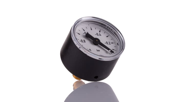 IMI Norgren G 1/8 Analogue Pressure Gauge -1bar Back Entry, M/58080, 0bar min.