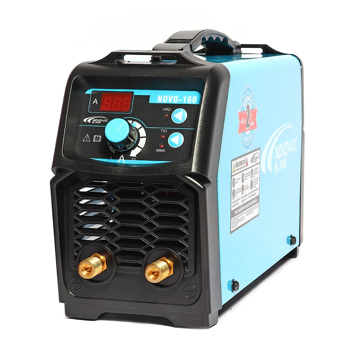 เครื่องเชื่อม IGBT โนโวอาร์ค (NOVOARC) รุ่น NOVO-160 กระแสไฟเชื่อม 160 แอมป์ แรงดันไฟฟ้า 220 โวลต์ ใช้ได้กับลวดเชื่อมทุกชนิด ตั้งแต่ขนาด 2.6