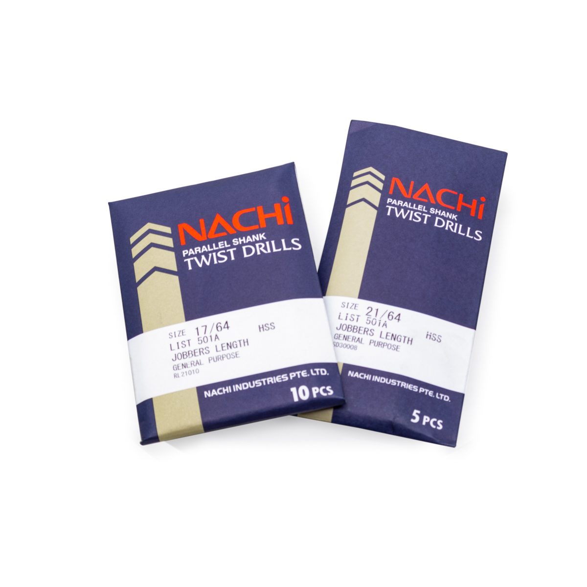 NACHI (นาชิ) L501A_3/8" ดอกสว่าน HSS (ไฮสปีด) เจาะเหล็ก สีเงิน ก้านตรง สำหรับเจาะงานอะลูมิเนียม