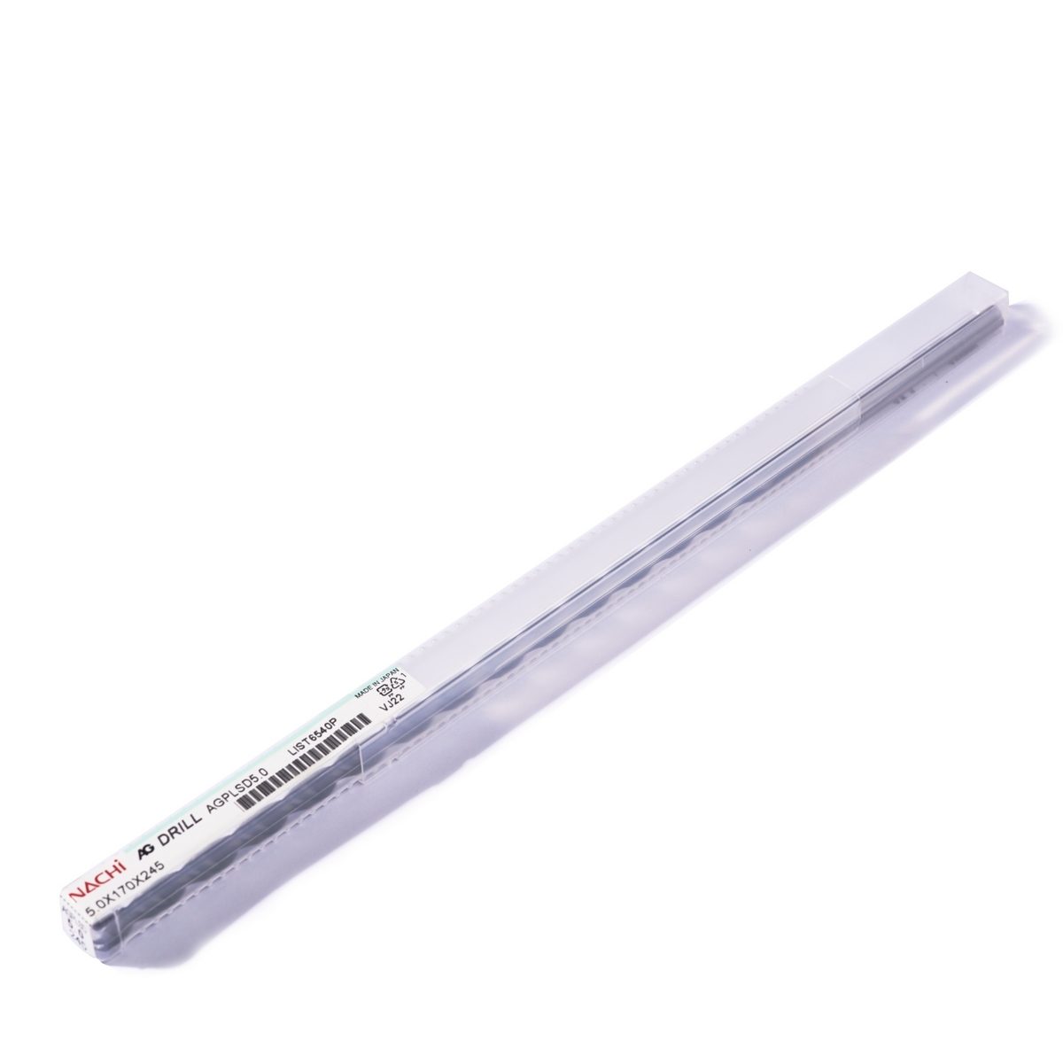 NACHI (นาชิ) L6540P ดอกสว่านไฮสปีดโคบอลต์ AG Power Long Drills เส้นผ่าศูนย์กลาง 5.0 มม. ความยาวฟัน 170.0 มม. ความยาวรวม 245.0 มม. ขนาดที่มีจ