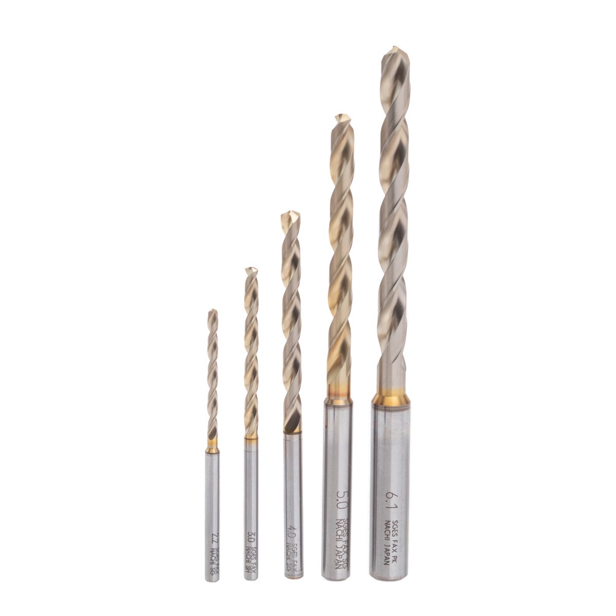 NACHI (นาชิ) L7570P_4.4MM ดอกสว่านก้านเอ็นมิลล์ เคลือบผิว SG เหมาะสำหรับเจาะงานทั่วไป