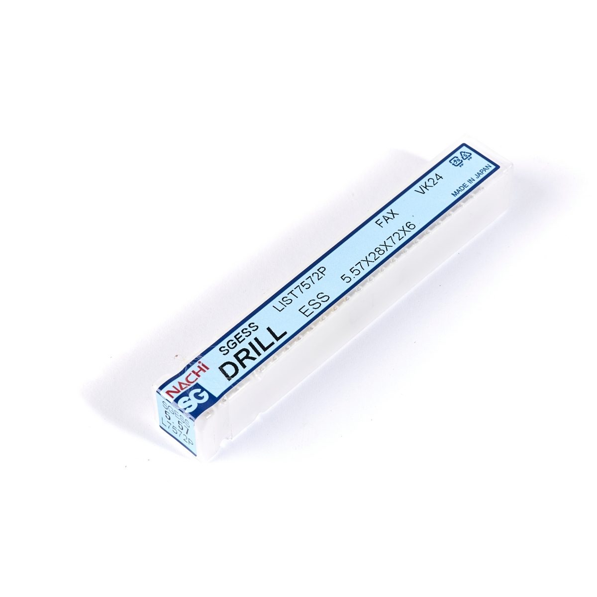 NACHI (นาชิ) L7572P_5.57MM ดอกสว่านพาวเดอร์เมทัลไฮสปีด (PM-HSS) รุ่น SG-ESS เคลือบ SG