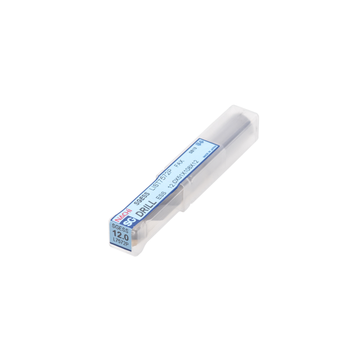 NACHI (นาชิ) L7572P_11.9MM ดอกสว่านพาวเดอร์เมทัลไฮสปีด (PM-HSS) รุ่น SG-ESS เคลือบ SG