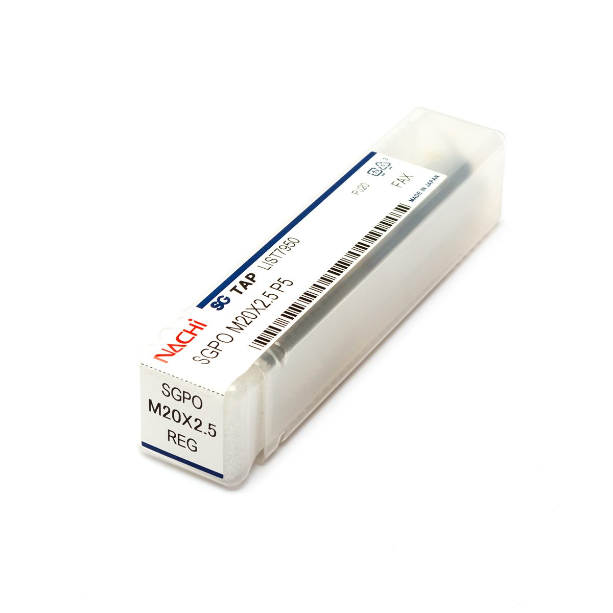 NACHI (นาชิ) L7950_M18.0X2.5 ดอกต๊าปร่องตรง High Alloy HSS (FMX) เคลือบ SG