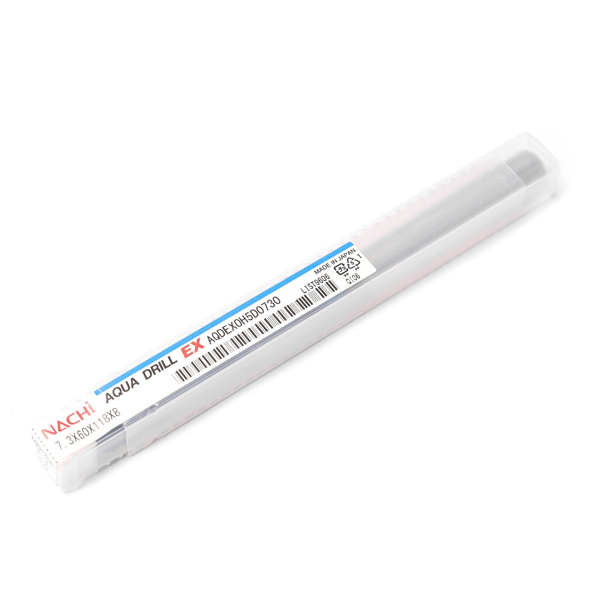 NACHI (นาชิ) L9606_7.3MM ดอกสว่านคาร์ไบด์รูน้ำมัน เคลือบผิวAQEX สำหรับเจาะงานแบบ Wet / MQL ลงพื้นผิวที่วัสดุมีความแข็ง