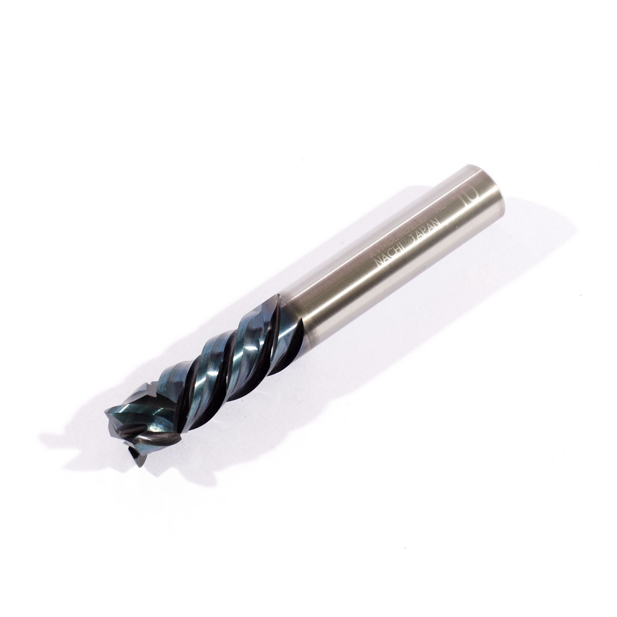 NACHI L9722_10.0 MM ดอกเอ็นมิลล์คาร์ไบด์ Burrless เคลือบผิว REVO-M รุ่น 4 ฟัน 2.5 D (G Type) เกลียวซ้าย/ขวาทำมุม 45° - 47° (นาชิ)