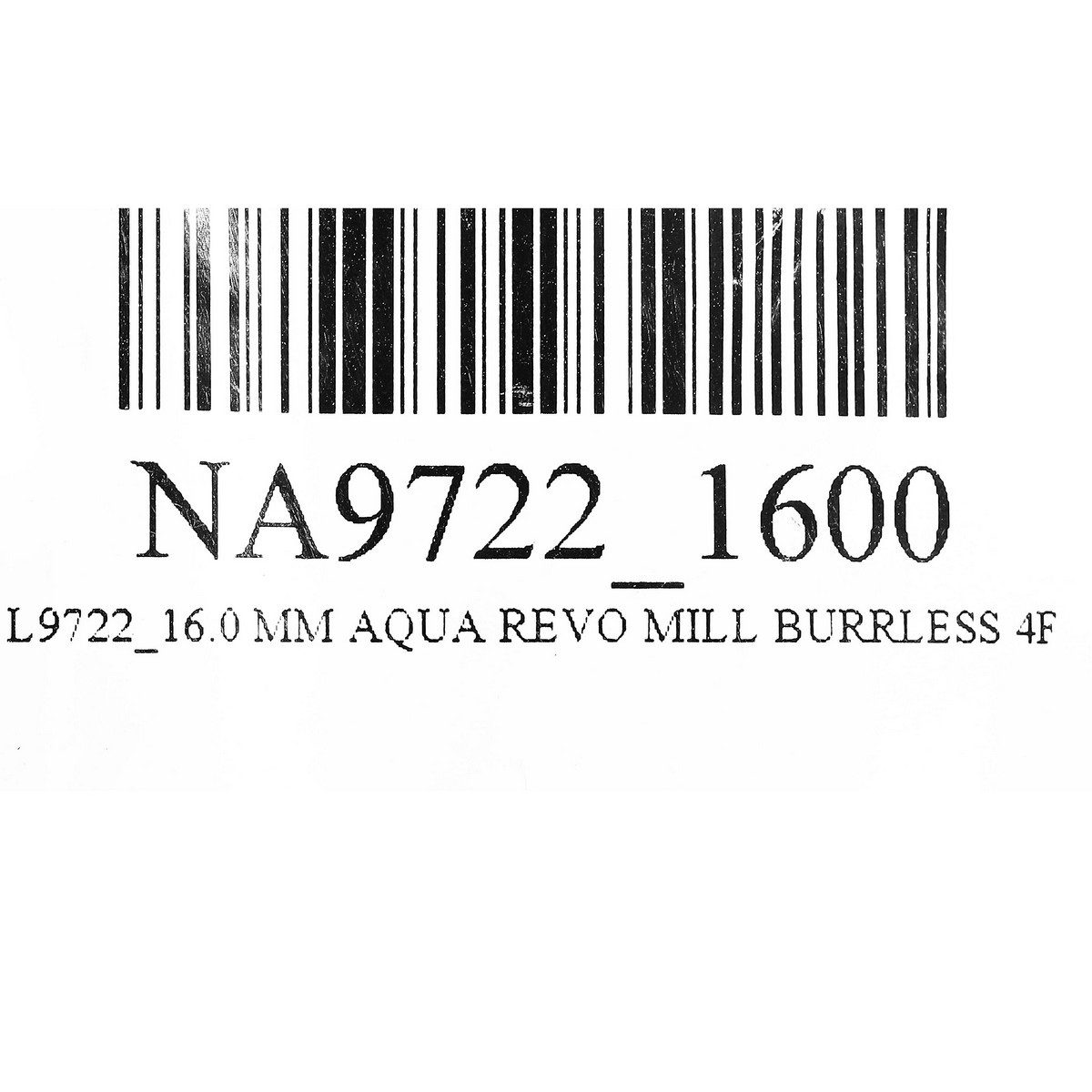 NACHI L9722_16.0 MM ดอกเอ็นมิลล์คาร์ไบด์ Burrless เคลือบผิว REVO-M รุ่น 4 ฟัน 2.5 D (G Type) เกลียวซ้าย/ขวาทำมุม 45° - 47° (นาชิ)