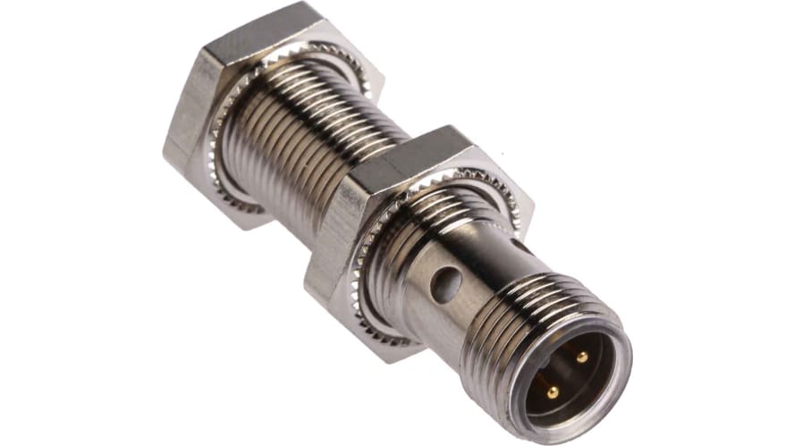 NBB4-12GM30-E2-V1, Pepperl + Fuchs Inductive Barrel-Style Proximity Sensor, M12 x 1, 4 mm Detection, PNP Output, 5 → 36 V dc, IP68