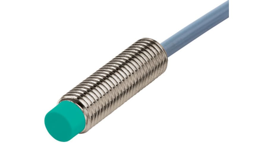 NBN3-8GM30-E2, Pepperl + Fuchs Inductive Barrel-Style Proximity Sensor, M8 x 1, 3 mm Detection, PNP Output, 10 → 30 V dc, IP67