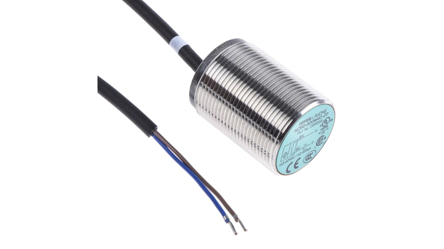 NCB10-30GM40-Z0, Pepperl + Fuchs Inductive Barrel-Style Proximity Sensor, M30 x 1.5, 10 mm Detection, 5 → 60 V dc, IP67