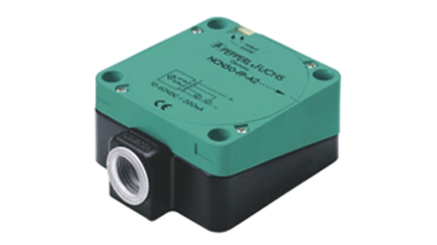 NCB40-FP-W-P4, Pepperl + Fuchs Inductive Block-Style Proximity Sensor, 40 mm Detection, 20 → 253 V ac, IP68