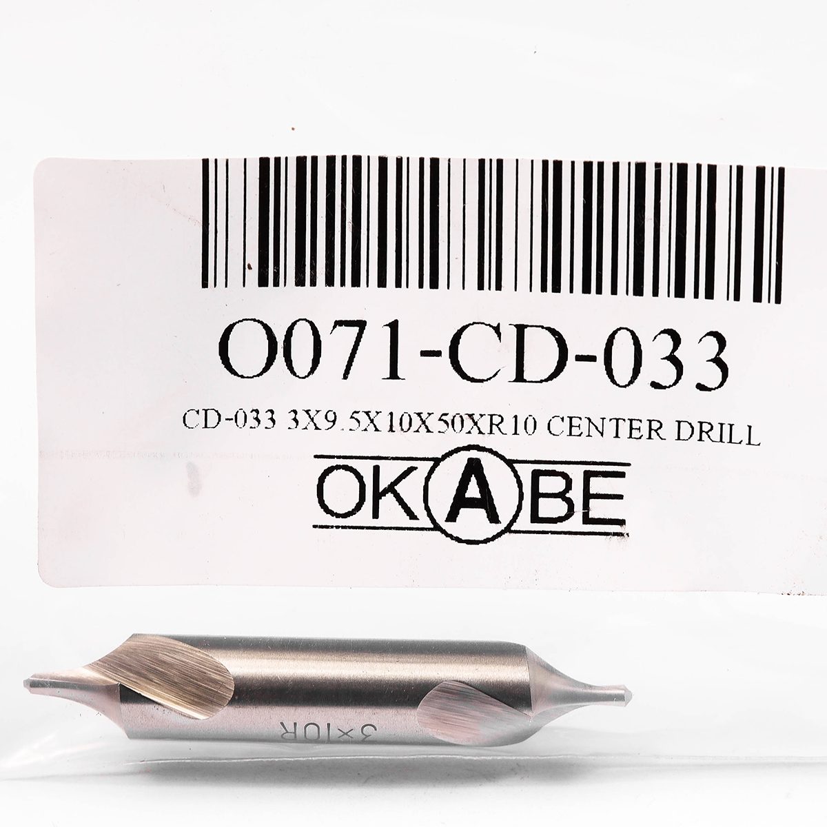 CD-033 3X9.5X10X50XR10 CENTER DRILL