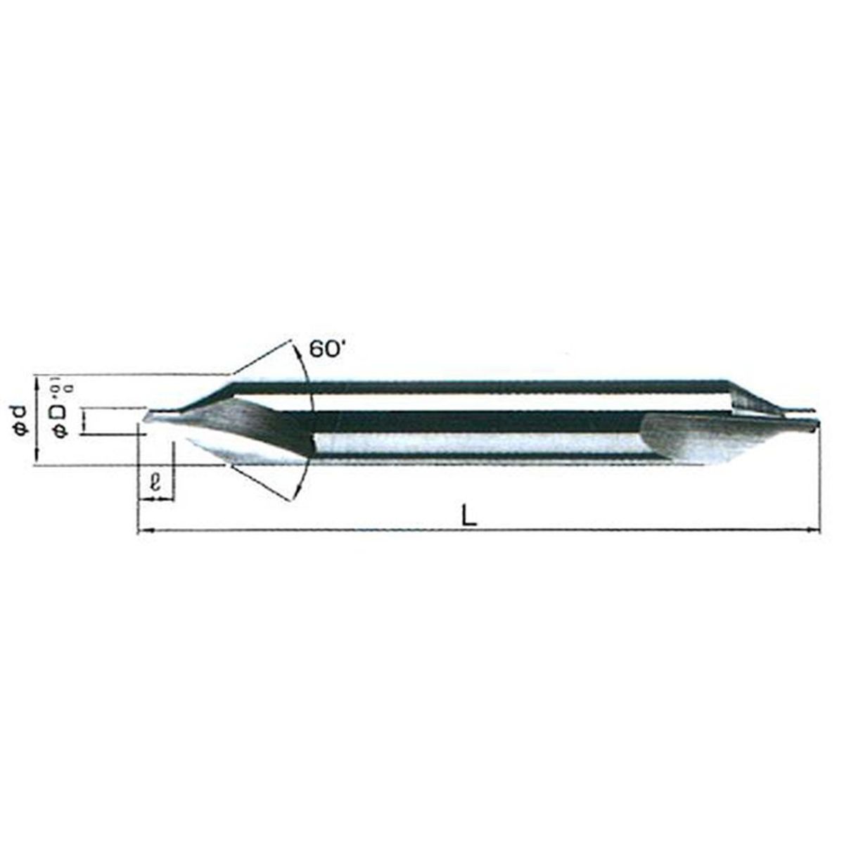 CDA-020 CARBIDE CENTER DRILLS 60DEG