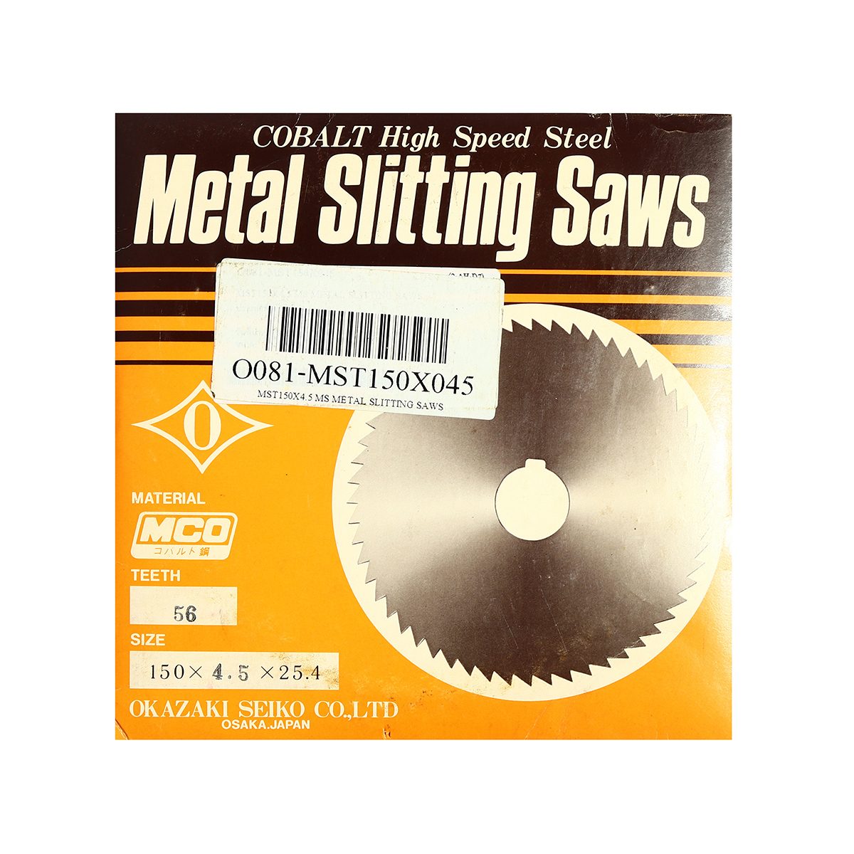 MST150X4.5 MS METAL SLITTING SAWS