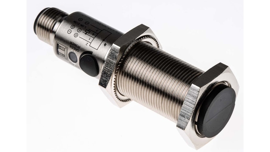OBT200-18GM60-E4-V1, Pepperl + Fuchs Diffuse Photoelectric Sensor, Barrel Sensor, 200 mm Detection Range
