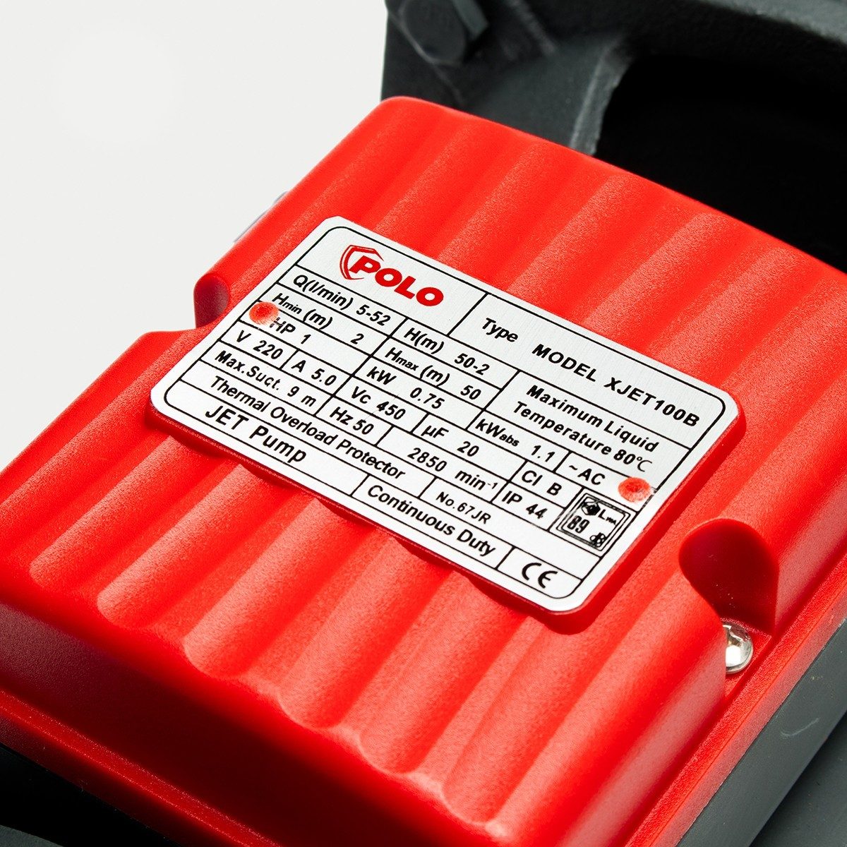 XJET100B ปั๊มหอยโข่งล่อน้ำ 1HP,1"