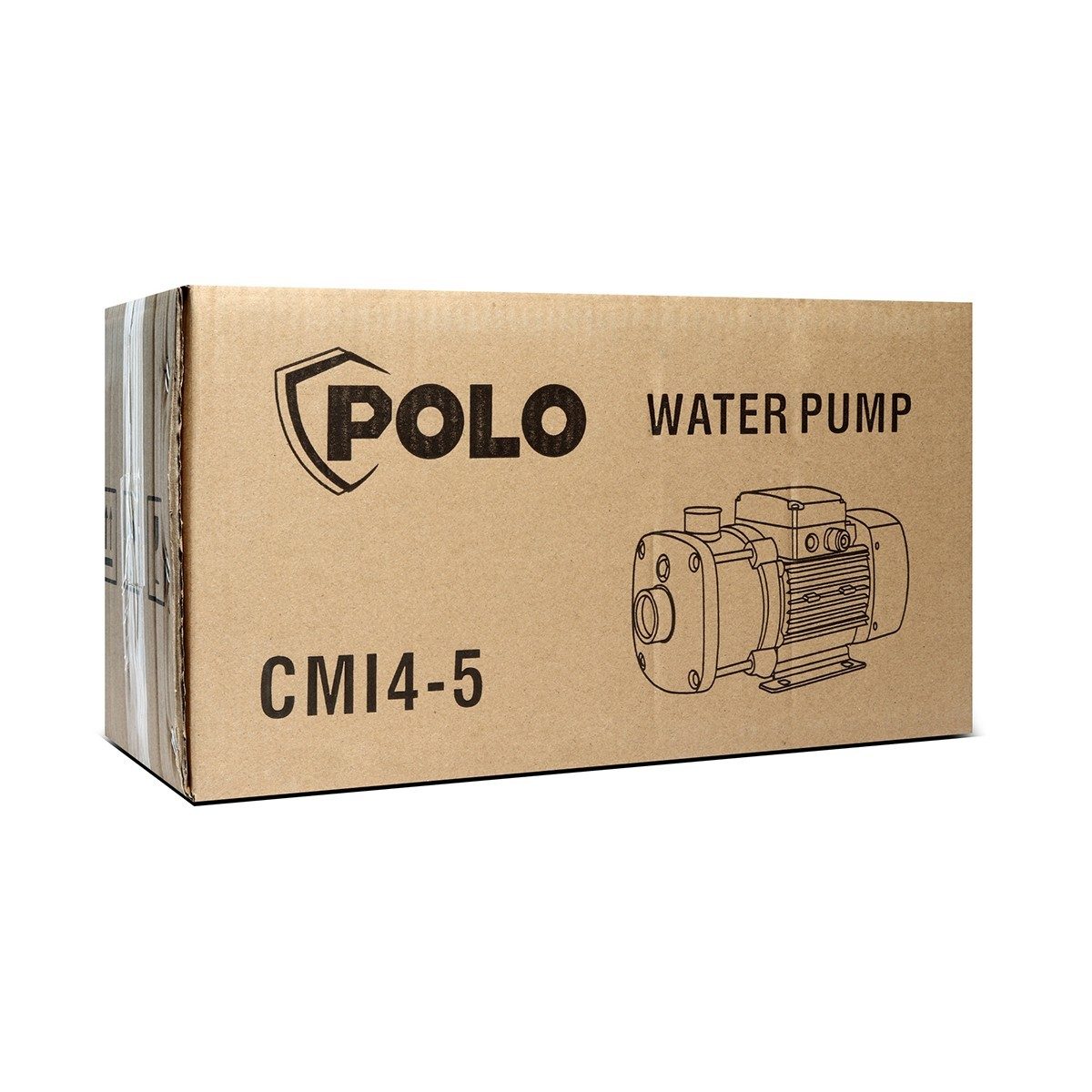 POLO ปั๊มน้ำสแตนเลสหลายใบพัด 1.3 แรงม้า ไฟ 5 ใบพัด ดูดลึก 9 ม. รุ่น CMI4-5 ส่งสูง 27 - 47 ม. ปริมาณน้ำ 16 - 100 ลิตร/นาที ท่อดูด 1-1/4 นิ้ว 
