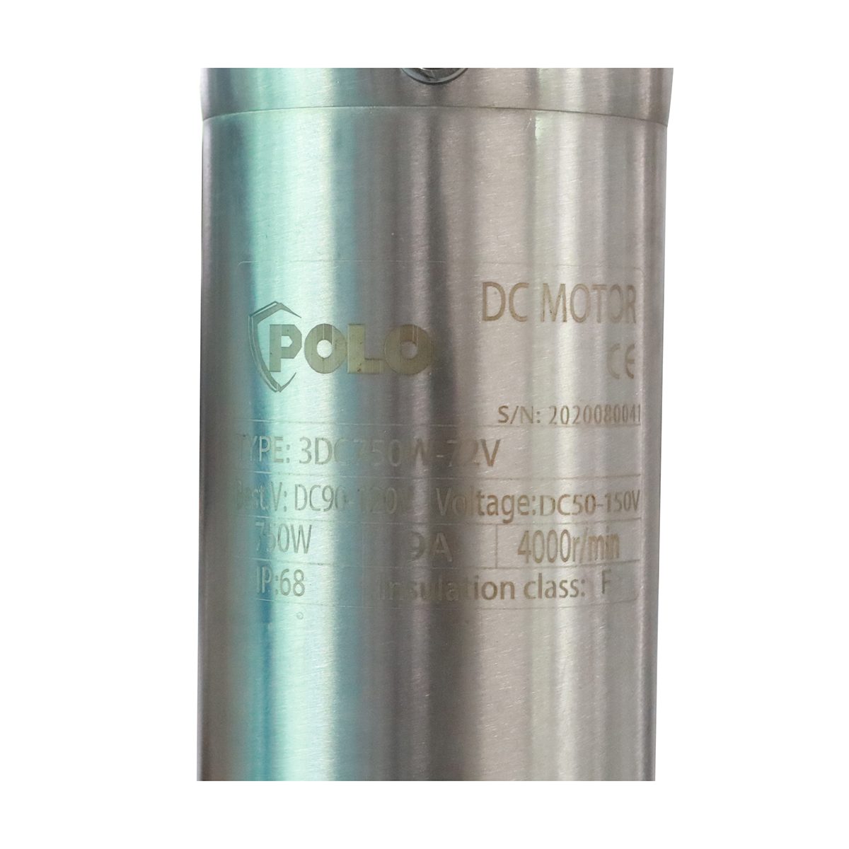 POLO ปั๊มบาดาล โซล่าเซลล์ DC ขนาด 3 นิ้ว รุ่น 3DPC3.5-95-72-750 กำลังไฟ 750 วัตต์ แรงดันไฟ 72 โวลต์ ปริมาณน้ำสูงสุด 3.5 ลบ.ม./ชม. ส่งสูง 95 