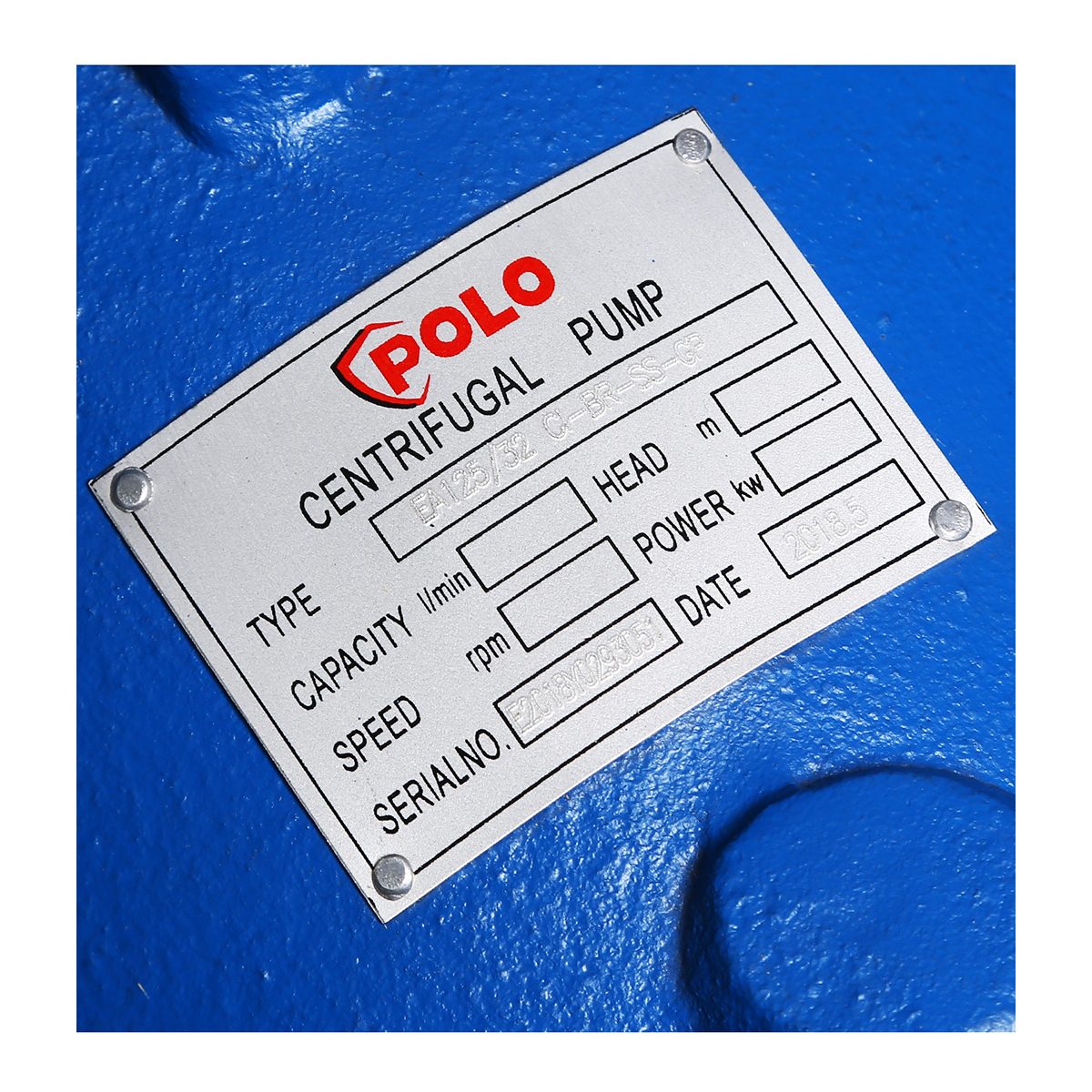 POLO ปั๊มเพลาลอย 380V รุ่น EA125/32 มอเตอร์ 50 แรง ปริมาณน้ำ 324 ลบ.ม./ชม. ส่งสูง 36 ม. ท่อ 150X125 มม. (โปโล)