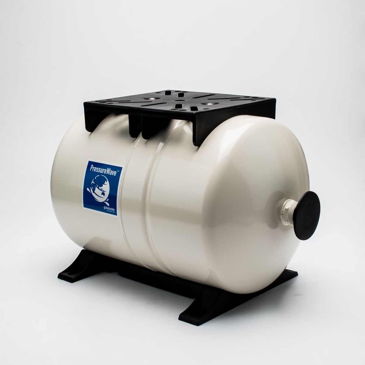 PRESSURE WAVE (เพรสเชอร์ เวฟ) ถังแรงดันไดอะแฟรม 20 ลิตร แนวนอน พร้อมฐาน รุ่น PWB-20LH มาตรฐานอเมริกา เหมาะสำหรับระบบเพิ่มแรงดัน ใช้เก็บกักน้