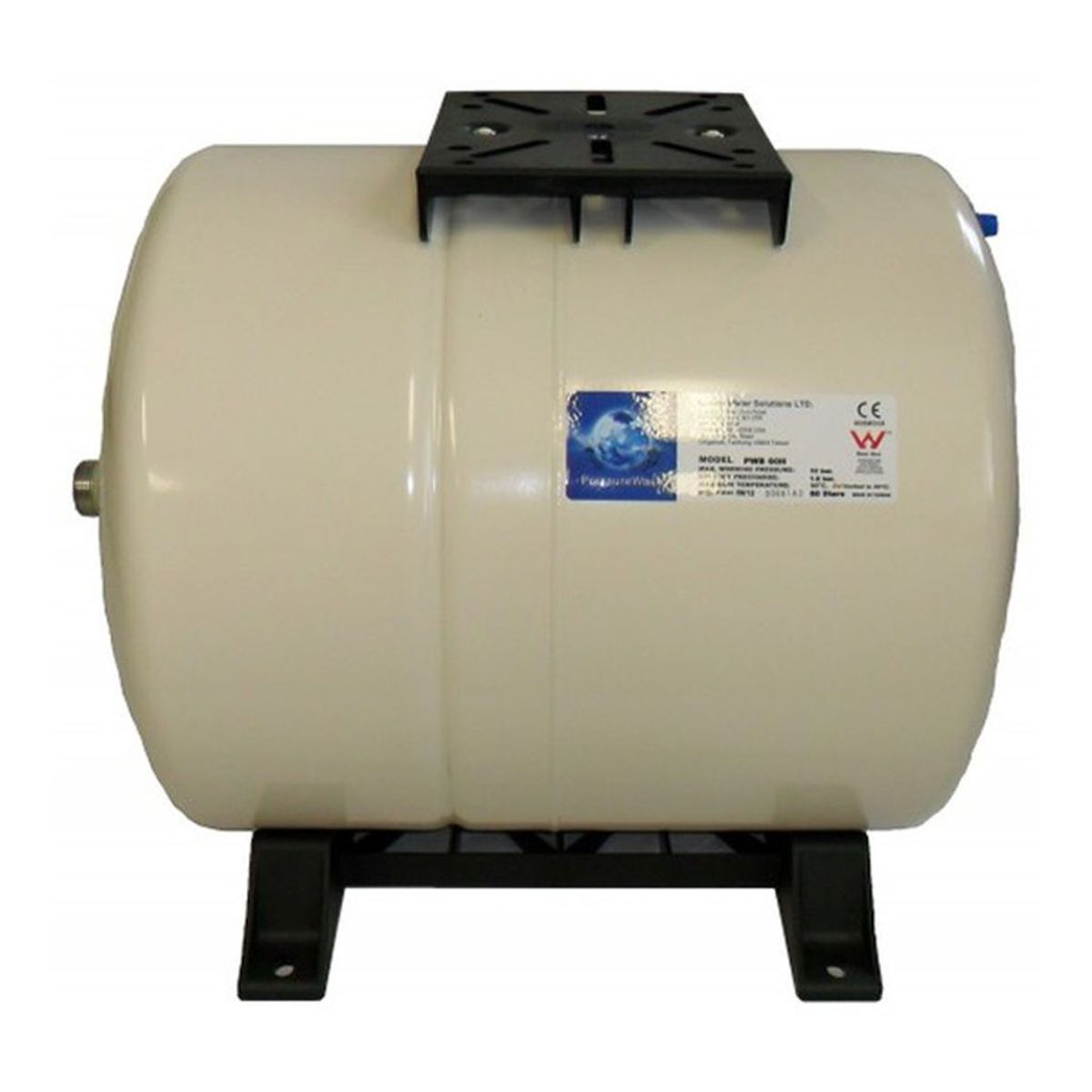 PRESSURE WAVE (เพรสเชอร์ เวฟ) ถังแรงดันไดอะแฟรม 24 ลิตร แนวนอน พร้อมฐาน รุ่น PWB-24LH มาตรฐานอเมริกา เหมาะสำหรับระบบเพิ่มแรงดัน ใช้เก็บกักน้