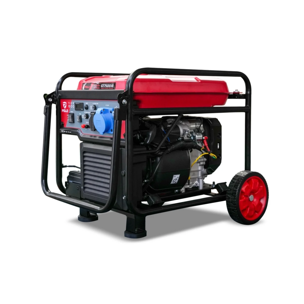 POLO เครื่องปั่นไฟเบนซินระบบ Inverter (รุ่นเปิด) กำลังไฟ 6.5 กิโลวัตต์ รุ่น GT7500iE กระบอกสูบ 305 ซีซี ถังน้ำมัน 17 ลิตร สตาร์ทมือและสตาร์ท