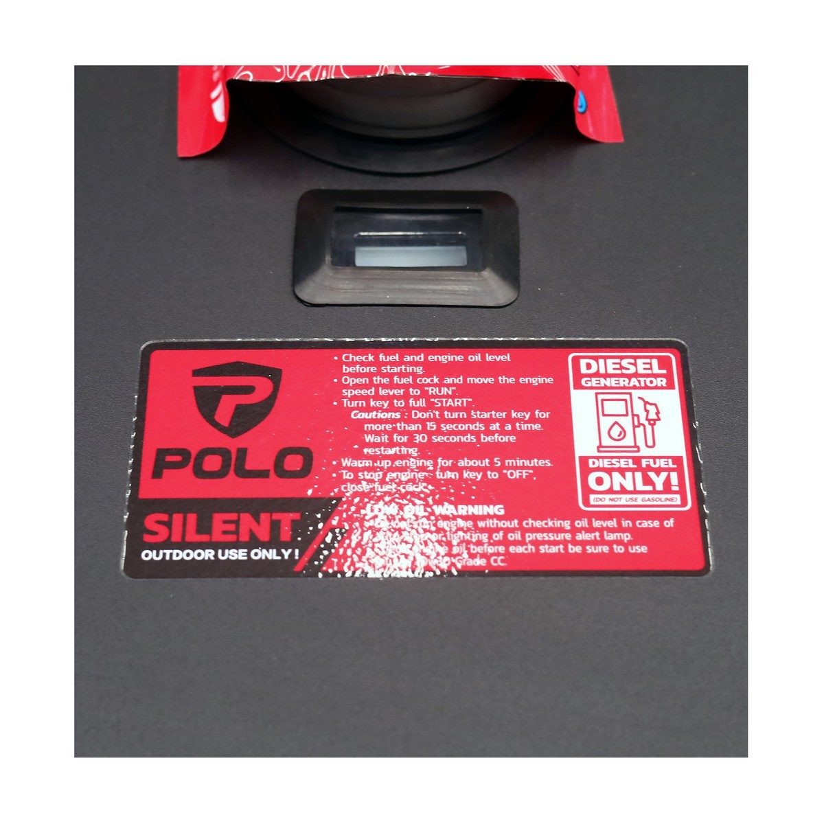 POLO เครื่องปั่นไฟดีเซล Silent Type กำลังไฟ 8.5 กิโลวัตต์ กำลังเครื่องยนต์ 14.9 แรงม้า รุ่น KDX11000ES ถังน้ำมัน 26 ลิตร สตาร์ทกุญแจระบบไฟฟ้