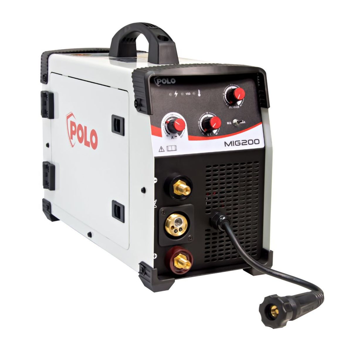 POLO เครื่องเชื่อม MIG กระแสไฟเชื่อม MMA 10-160 แอมป์ / MIG 30-200 แอมป์ รุ่น MIG200 มีระบบ Lift ARC และ Anti Stick (โปโล)