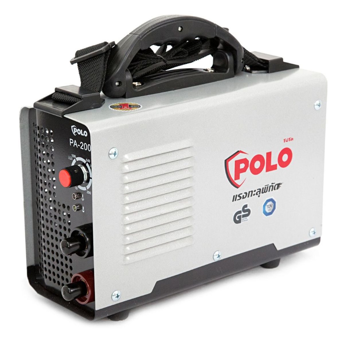 POLO เครื่องเชื่อม Inverter กระแสไฟเชื่อม 10-200 แอมป์ รุ่น PA200 ขนาดลวดเชื่อม 1.6 - 5.0 มม. ระดับป้องกัน IP21 มีระบบ IGBT (โปโล)