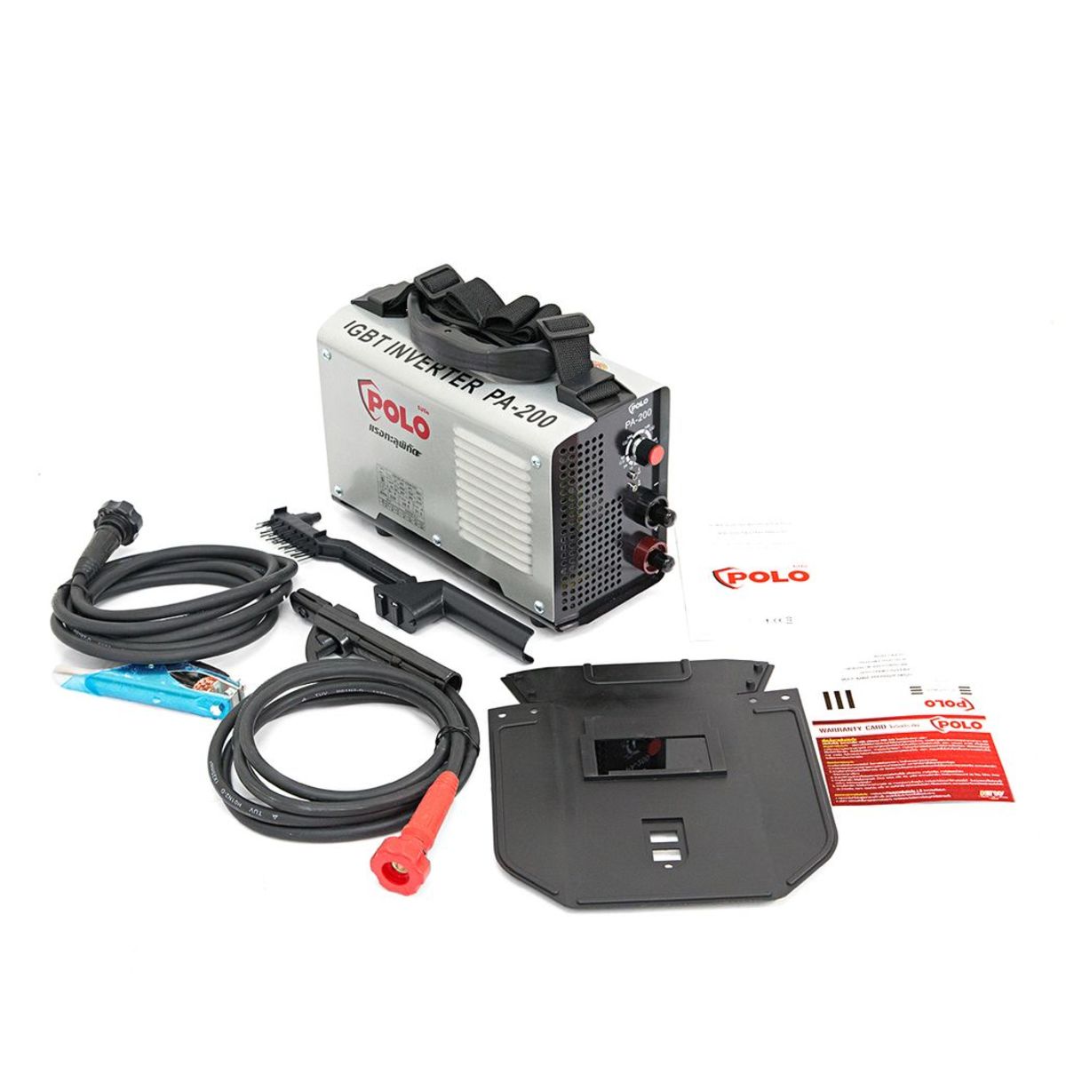 POLO เครื่องเชื่อม Inverter กระแสไฟเชื่อม 10-200 แอมป์ รุ่น PA200 ขนาดลวดเชื่อม 1.6 - 5.0 มม. ระดับป้องกัน IP21 มีระบบ IGBT (โปโล)