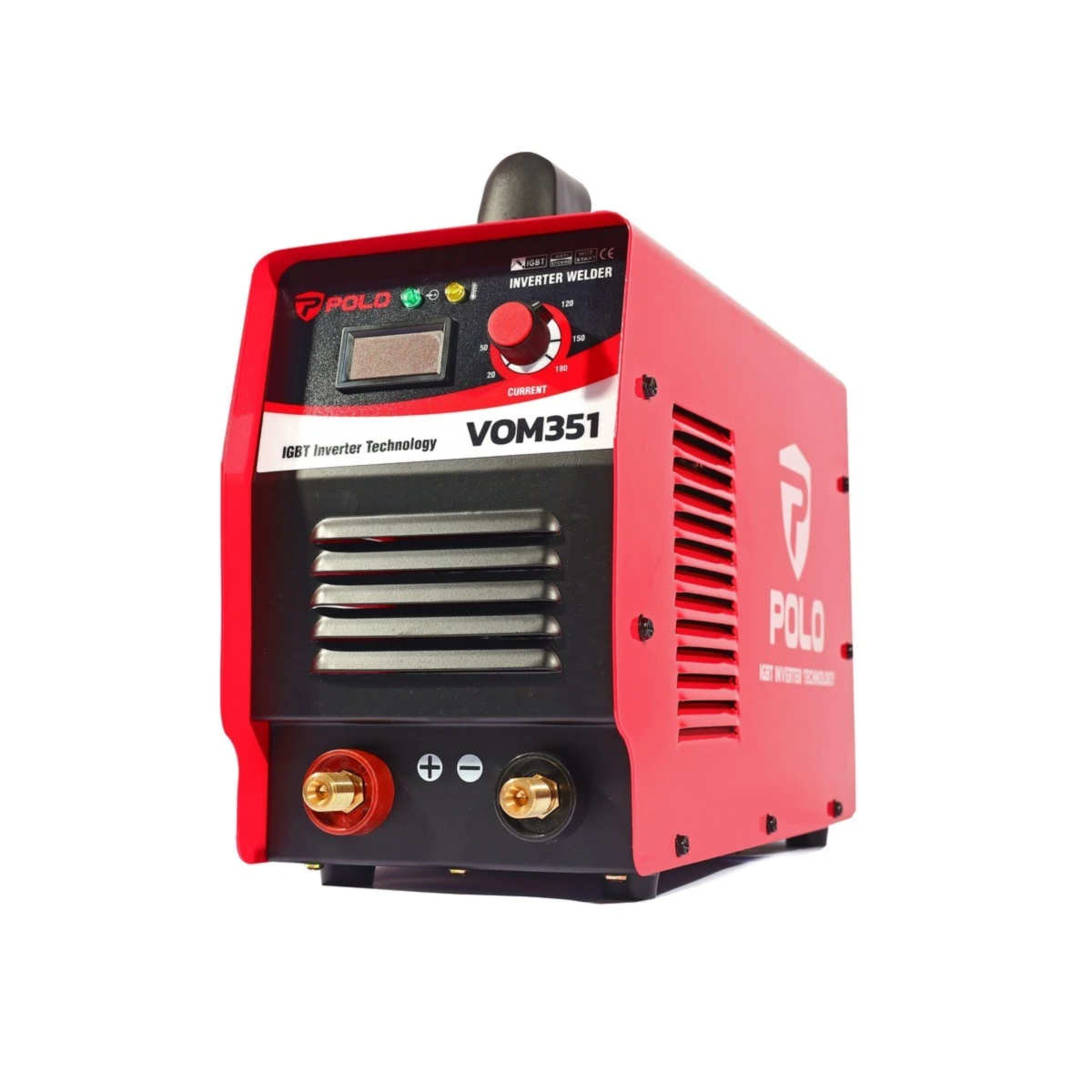 POLO เครื่องเชื่อม ARC MMA Inverter ระบบ IGBT กระแสไฟเชื่อม 20 - 180 แอมป์ รุ่น VOM351 ขนาดลวดเชื่อม 1.6 - 4.0 มม. ระดับป้องกัน IP21S (โปโล)