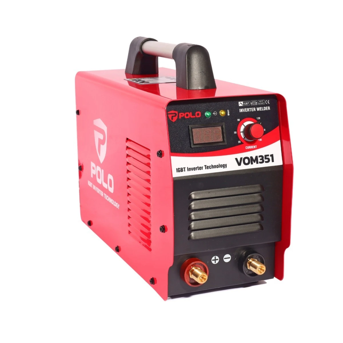 POLO เครื่องเชื่อม ARC MMA Inverter ระบบ IGBT กระแสไฟเชื่อม 20 - 180 แอมป์ รุ่น VOM351 ขนาดลวดเชื่อม 1.6 - 4.0 มม. ระดับป้องกัน IP21S (โปโล)