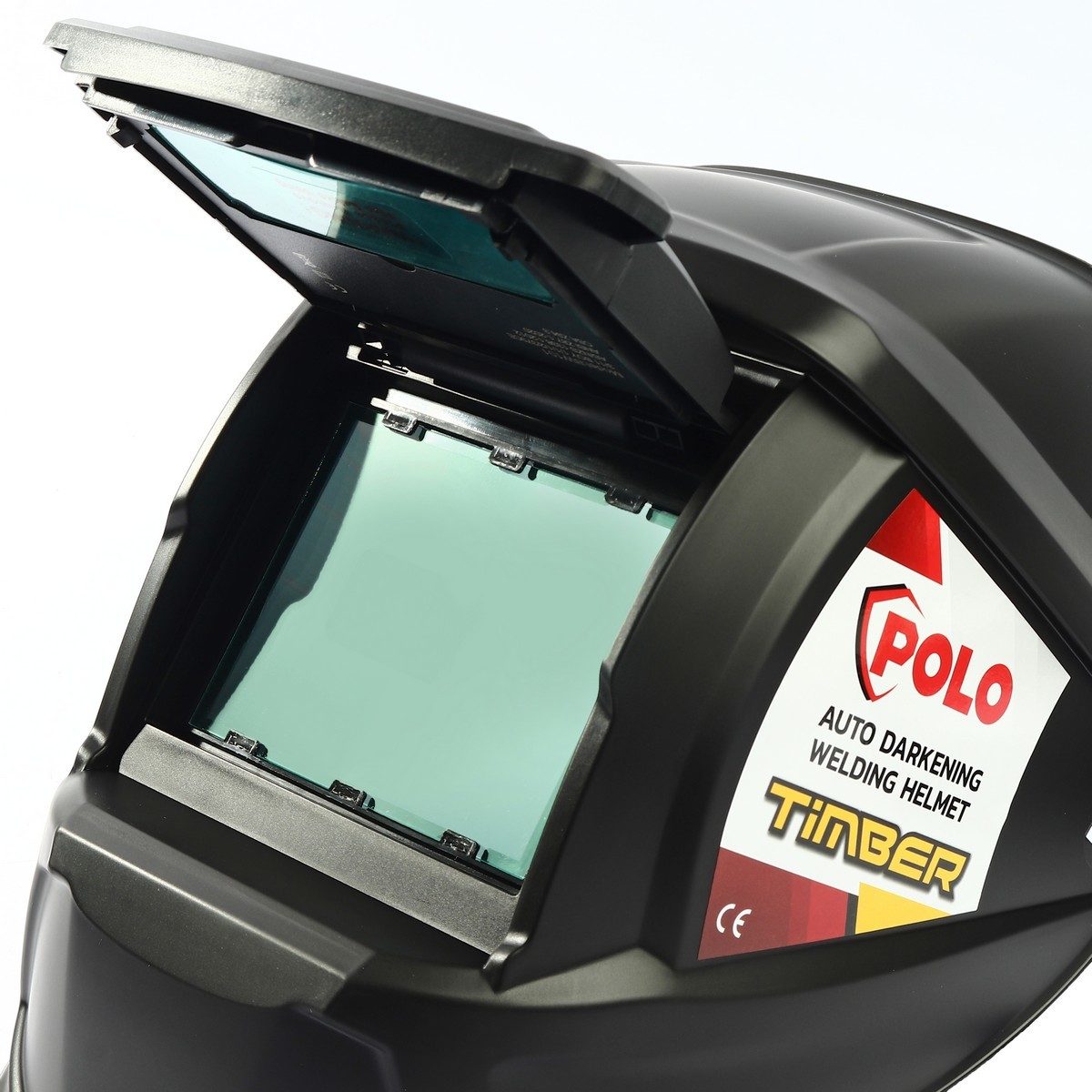 POLO หน้ากากปรับแสงอัตโนมัติ พื้นที่มอง 90 X 35 มม. รุ่น TIMBER ความเร็วในการปรับ 1/15000 วินาที ป้องกัน UV/IR DIN 16 (โปโล)