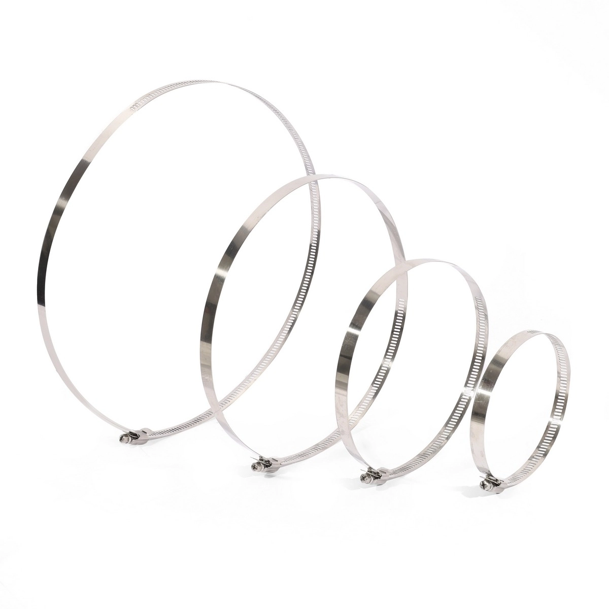 POLO เข็มขัดรัดท่อ สแตนเลส 8" ขนาด194-216 mm. ใช้กับท่อฟอยล์อลูมิเนียม รหัสสินค้า P231-3006, P231-3014 (โปโล)