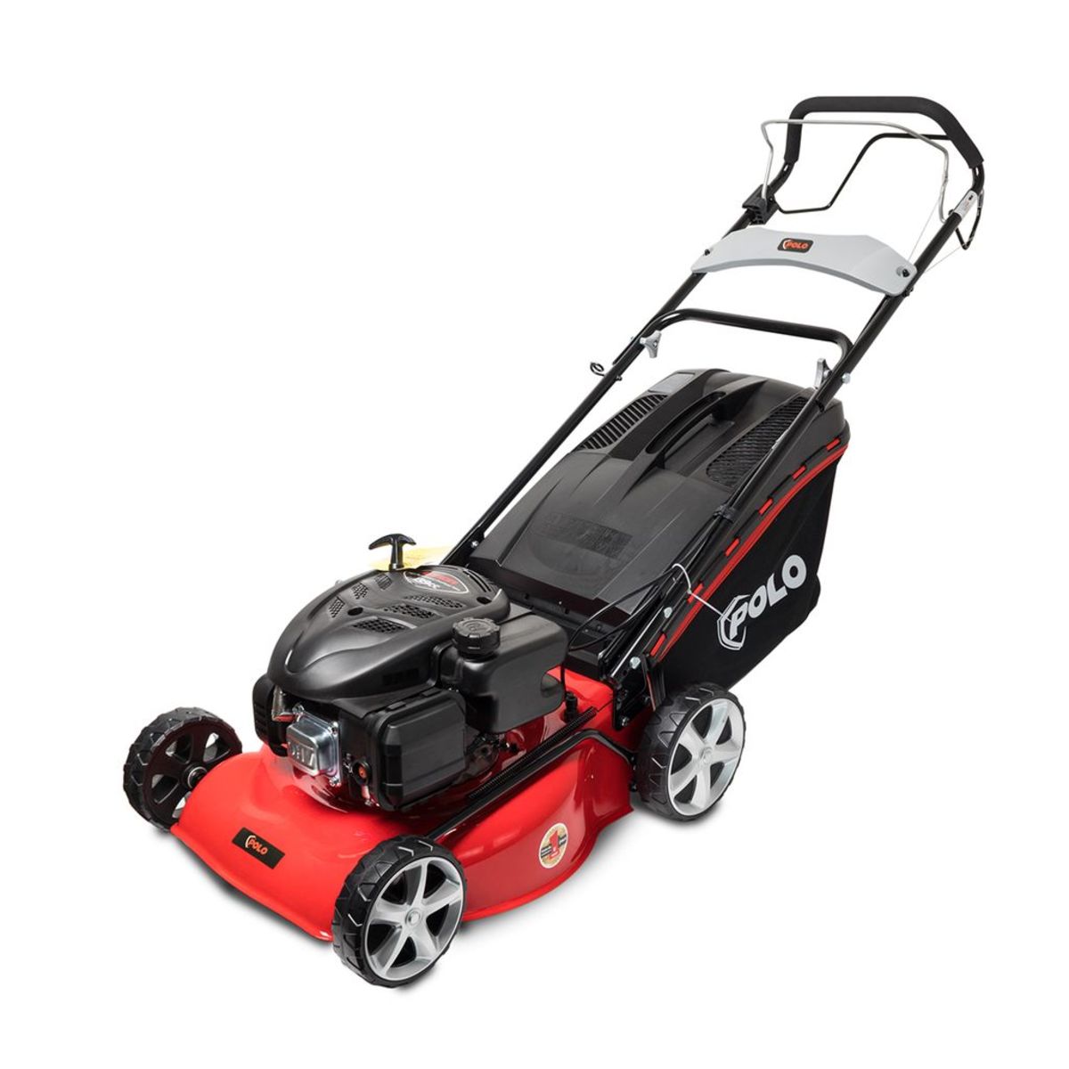 POLO รถตัดหญ้าแบบเดินเอง 18 นิ้ว Loncin 4 จังหวะ เครื่องยนต์ 3.5 แรงม้า ความจุกระบอกสูบ 139 ซีซี รุ่น G46SL39 ถังน้ำมัน 0.5 ลิตร ความสูงในกา