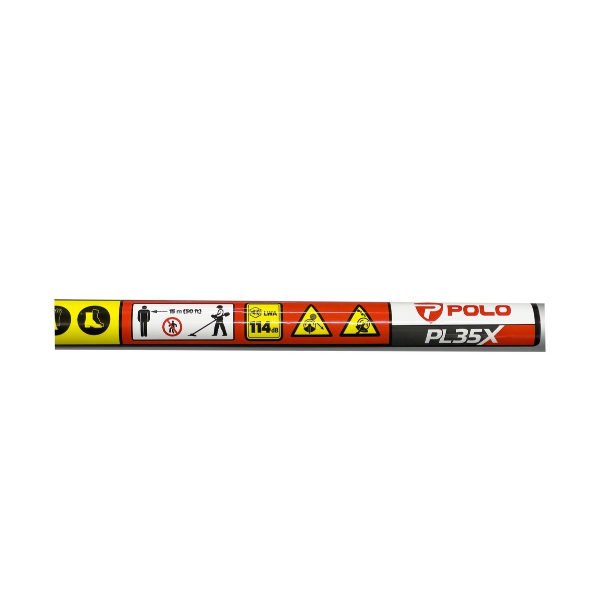 POLO เครื่องตัดหญ้าสะพายข้าง 4 จังหวะ 37 ซีซี รุ่น PL35X กำลังเครื่องยนต์ 0.8-0.85 กิโลวัตต์ (1.09-1.15 แรงม้า) ถังน้ำมัน 0.6 ลิตร (โปโล)