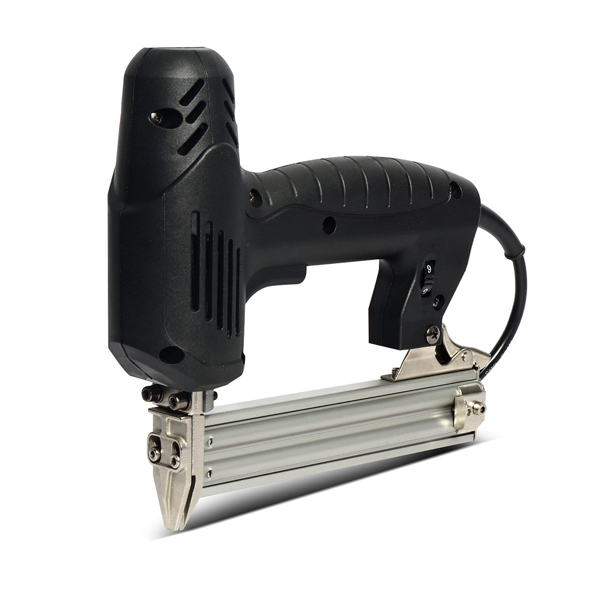 เครื่องยิงตะปูไฟฟ้าขาเดียว แบรนด์ โปโล รุ่น F30 ปรับความแรงได้ 6 ระดับ แรงดันไฟฟ้า 220 โวลต์ กำลังไฟฟ้า 1,800 วัตต์