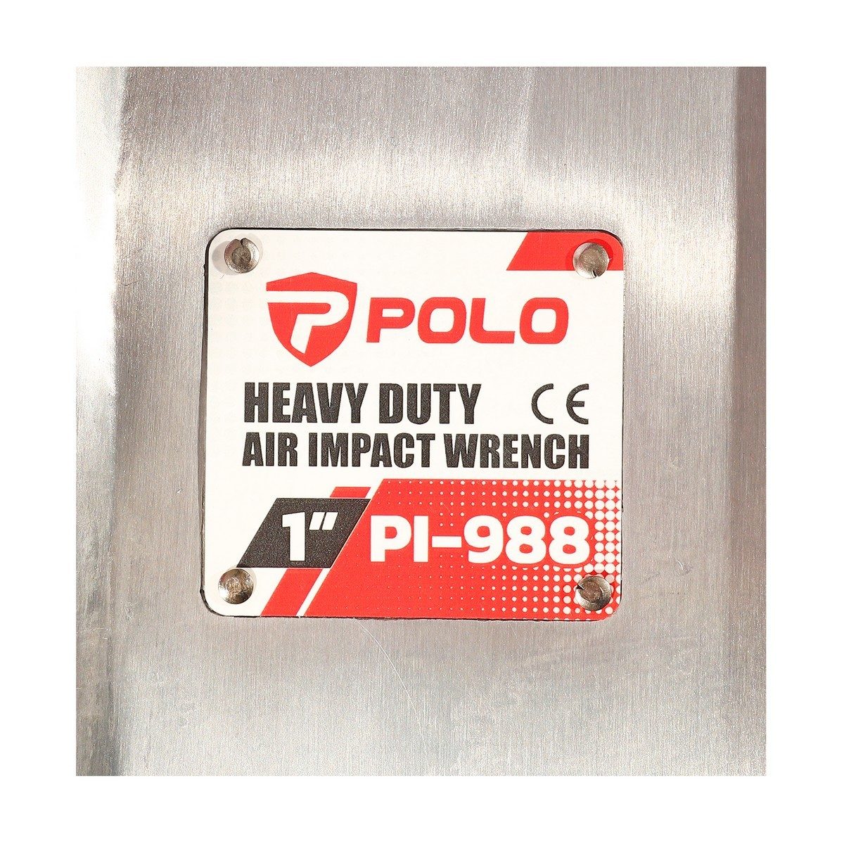 POLO บล็อกลม 1 นิ้ว ความยาวแกนเพลา 9 นิ้ว รุ่น PI-988 แรงบิดสูงสุด 2360 ฟุต-ปอนด์ (3200 นิวตันเมตร) ขนาดสายลม 1/2 นิ้ว อัตราการใช้ลมเฉลี่ย 8