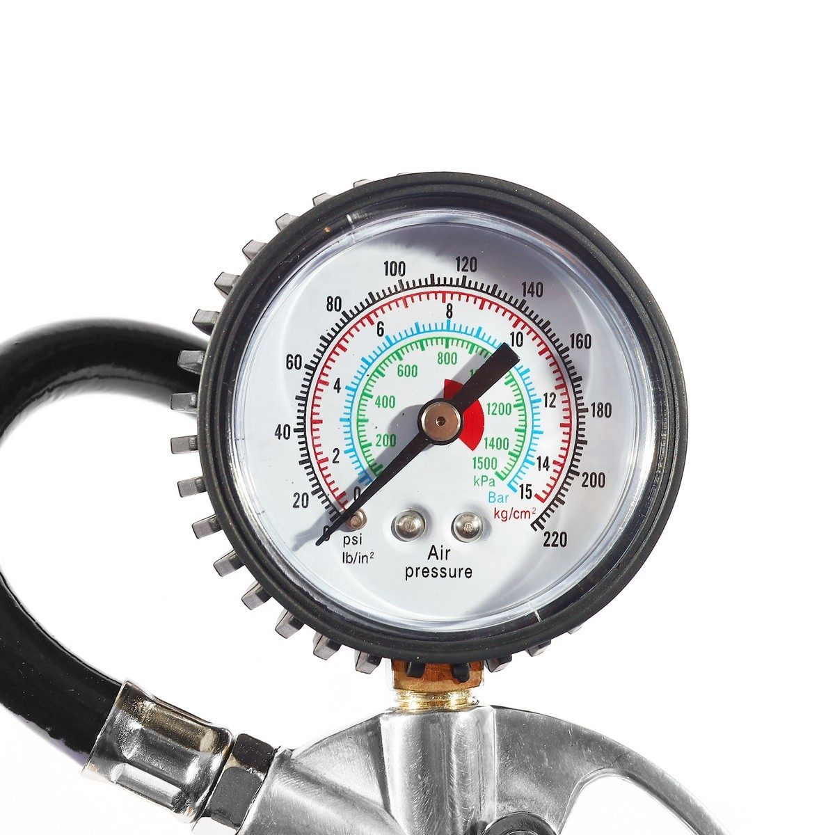 POLO หัวเติมลมอลูมิเนียมพร้อมเกจ์วัดลม ยาว 38 ซม รุ่น TG-3 แรงดันสูงสุด 10 Bar (145 PSI) แข็งแรง ทนทาน (โปโล)