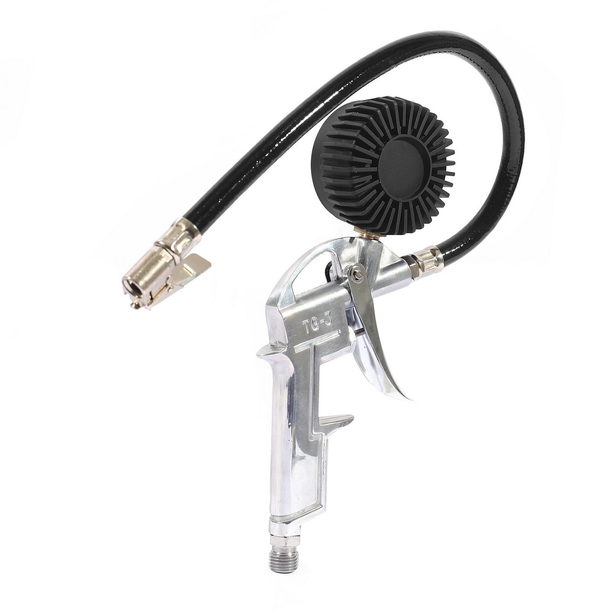 POLO หัวเติมลมอลูมิเนียมพร้อมเกจ์วัดลม ยาว 38 ซม รุ่น TG-3 แรงดันสูงสุด 10 Bar (145 PSI) แข็งแรง ทนทาน (โปโล)
