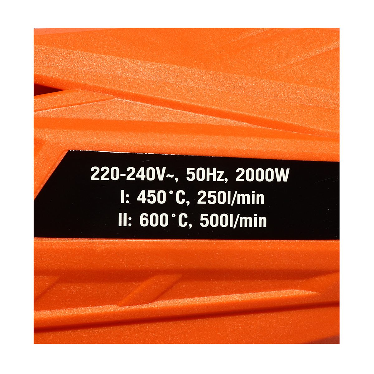 POLO เครื่องเป่าลมร้อนไฟฟ้า กำลังไฟ 2,000 วัตต์ อุณหภูมิ 450-600°C  รุ่น WYT02 การไหลของอากาศ 500 ลิตร/นาที ปรับความร้อนได้ 2 ระดับ (โปโล)