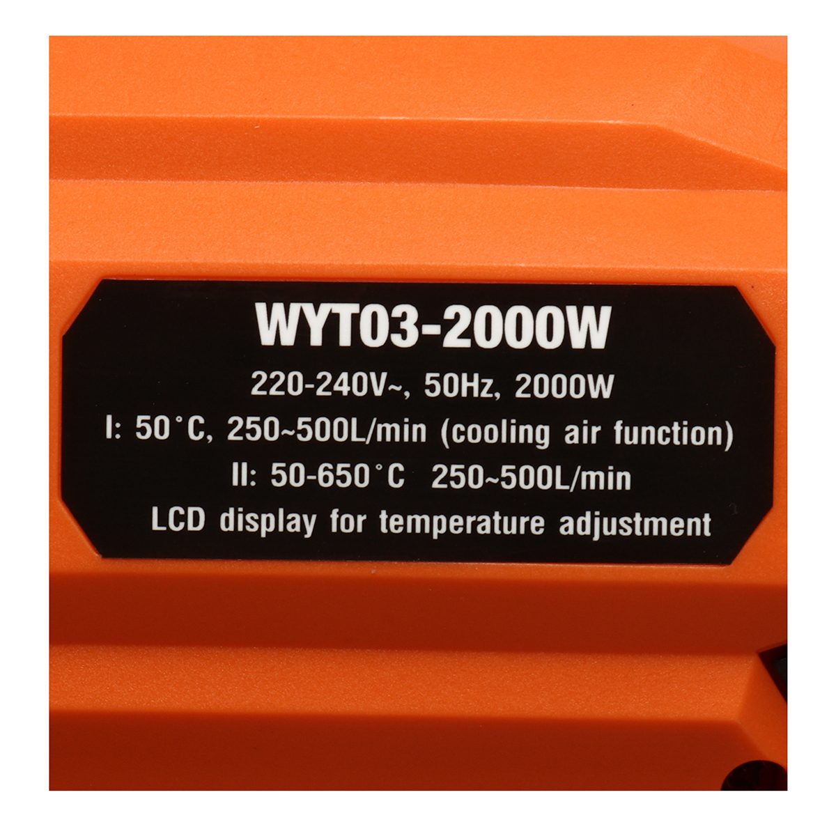POLO WYT03  เครื่องเป่าลมร้อน ปืนเป่าลมร้อน เป่าลมร้อน HEAT GUN หน้าจอ LCD DIGITAL 2000W