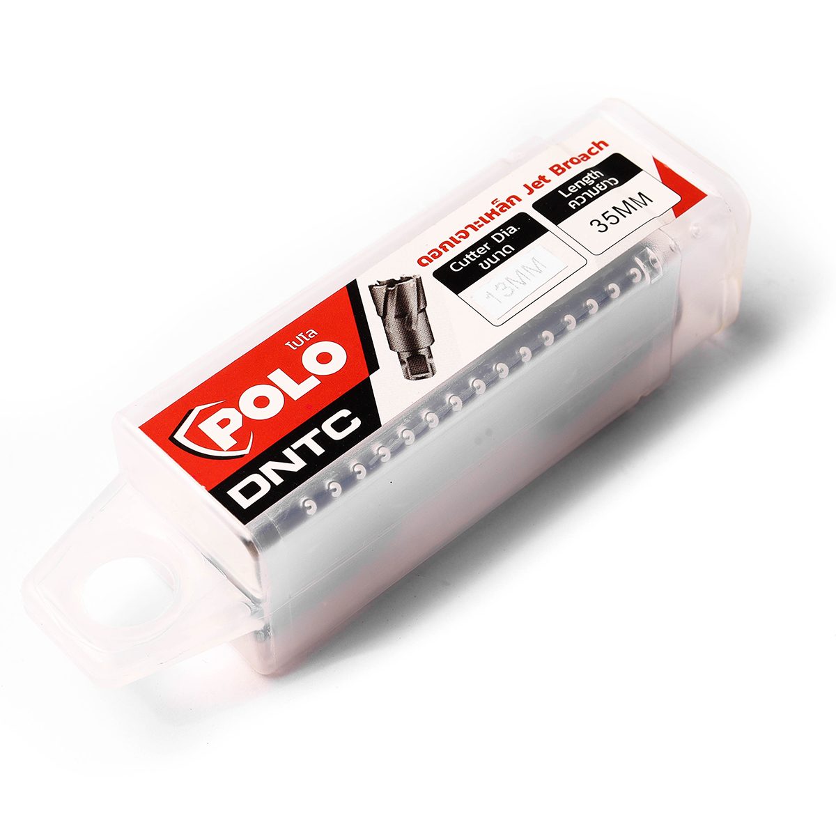 POLO ดอกเจาะเหล็กคัตเตอร์คาร์ไบด์ Dia 13X35 มม. TCT รุ่น DNTC เจาะลึกสุด 35 มม. ใช้กับสว่านแท่นแม่เหล็กทุกยี่ห้อ (โปโล)