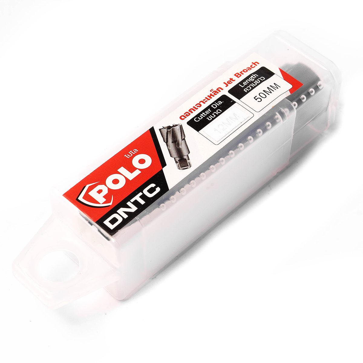 POLO ดอกเจาะเหล็กคัตเตอร์คาร์ไบด์ Dia 12X50 มม. TCT รุ่น DNTC เจาะลึกสุด 50 มม. ใช้กับสว่านแท่นแม่เหล็กทุกยี่ห้อ (โปโล)