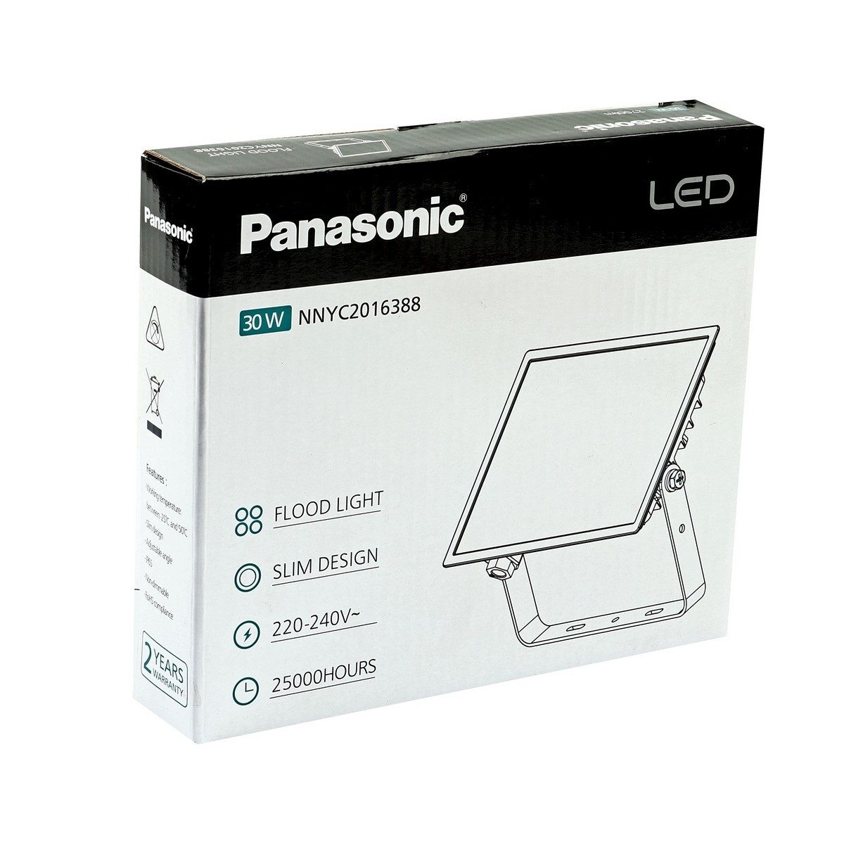 PANASONIC โคมไฟฟลัดไลท์ 30 วัตต์ เดย์ไลท์ รุ่น LED Mini FloodLight มาพร้อมการกันน้ำ IP65 (พานาโซนิค)