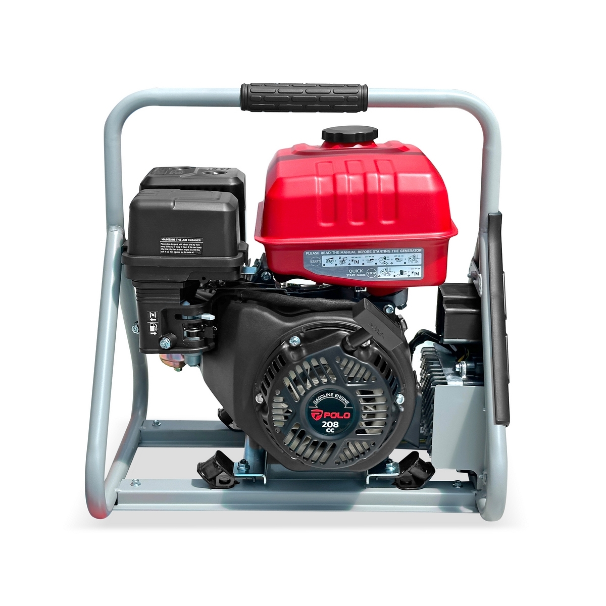 POLO เครื่องปั่นไฟเบนซิน Inverter กำลังไฟ 2.8 กิโลวัตต์ กำลังเครื่องยนต์ 7 แรงม้า รุ่น GT3750iP (รุ่นพกพา) ถังน้ำมัน 5.0 ลิตร สตาร์ทมือ (โปโ